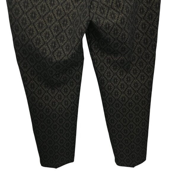 Soft Surroundings Damask Ponte Stretch Pull On Pants Size Petite L Gold Leaf New - Picture 8 of 9